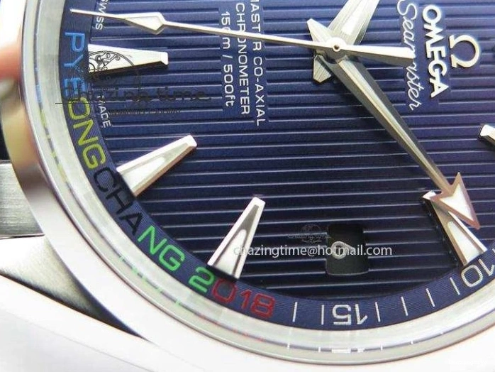 0428 Aqua Terra ‘PyeongChang 2018’ V6F Best Edition Blue Dial On SS Bracelet A UrbanChic 8251